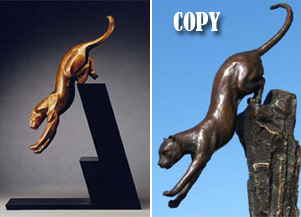 The Leap. "Milo" copy from European Bronze