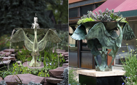 Heron Fountain/Planter